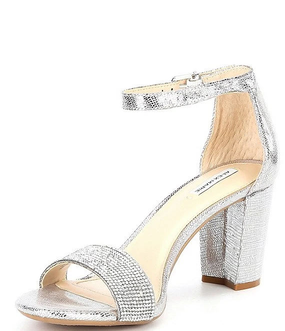 Alex Marie HalmarTwo Rhinestone Strap Block Heel Sandals 4 Alex Marie HalmarTwo Rhinestone Strap Block Heel Sandals - Afbeelding 2