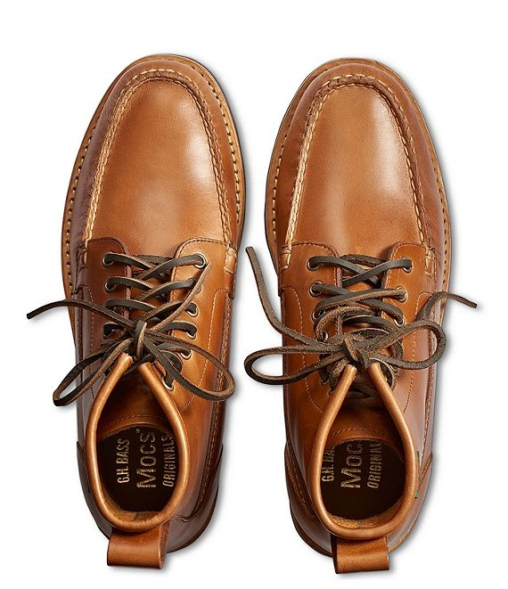 G.H. Bass Men's Leather Lug Sole Ranger Boots 6 G.H. Bass Men's Leather Lug Sole Ranger Boots - Afbeelding 4