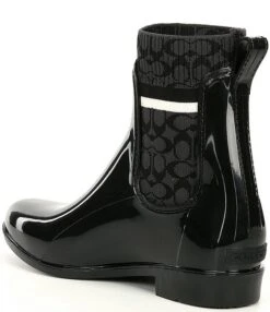 COACH Rivington Logo Water Resistant Chelsea Rain Booties