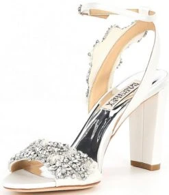 Badgley Mischka Libby Crystal Embellished Ankle Strap Satin Dress Sandals -Hummel Winkel 00000000 zi 90c931d3 946d 4fdd 9321 c49fc2834316 03 ai