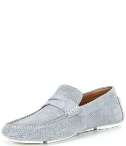 Flag LTD. Men's Morgan Kidsuede Leather Perforated Penny Loafer Moccasins -Hummel Winkel 00000000 zi 94be4668 935b 41b4 8e91 4935e40499c6 03 ai