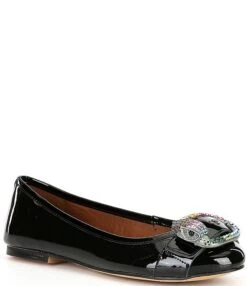 Kurt Geiger London Mayfair Rainbow Crystal Buckle Patent Leather Ballerina Flats -Hummel Winkel 00000000 zi 9544b524 87e6 4392 8fe1 921602077176