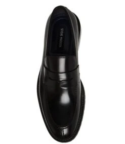 Steve Madden Men's Saban Leather Lug Sole Dress Penny Loafers