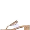 J. Renee Shellie Clear Vinyl Cork Thong Sandals