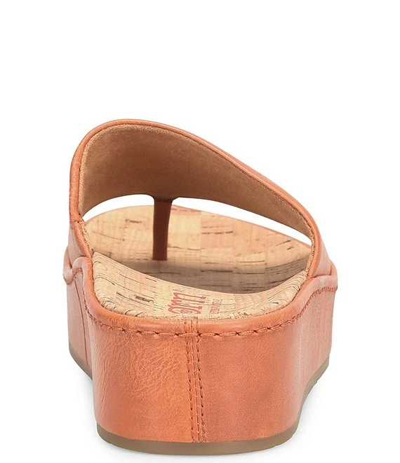 Born Sharr Leather Platform Thong Sandals 4 Born Sharr Leather Platform Thong Sandals - Afbeelding 2