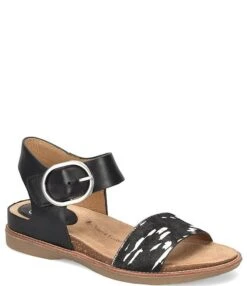 Sofft Bali Leather Printed Calf Hair Accent Sandals
