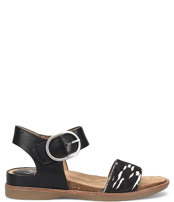 Sofft Bali Leather Printed Calf Hair Accent Sandals 4 Sofft Bali Leather Printed Calf Hair Accent Sandals - Afbeelding 2