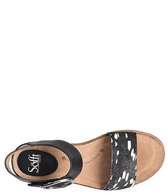 Sofft Bali Leather Printed Calf Hair Accent Sandals 5 Sofft Bali Leather Printed Calf Hair Accent Sandals - Afbeelding 3