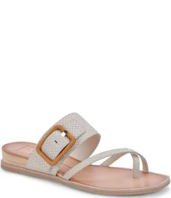 Dolce Vita Perris Buckle Snake Embossed Leather Toe Loop Thong Sandals -Hummel Winkel 00000000 zi 9deeffa5 c1bf 4c27 b85a 7af950fc6edf