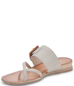 Dolce Vita Perris Buckle Snake Embossed Leather Toe Loop Thong Sandals -Hummel Winkel 00000000 zi 9deeffa5 c1bf 4c27 b85a 7af950fc6edf 05 ai