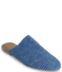 Band Of The Free Skate Woven Raffia Flat Mules
