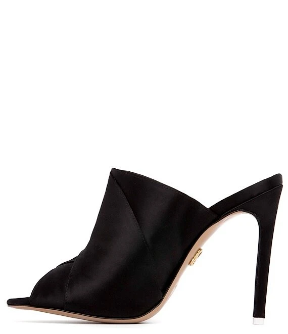 BEAUTIISOLES Cindy Satin Peep Toe Dress Mules 5 BEAUTIISOLES Cindy Satin Peep Toe Dress Mules - Afbeelding 3