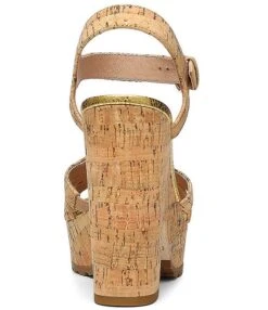Donald Pliner Galatea Crystal Ornament Cork Platform Sandals