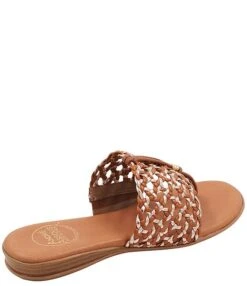 Andre Assous Nice Woven Metallic Demi Wedge Thong Sandals -Hummel Winkel 00000000 zi a36e5c6d 8707 4c38 a713 8863a31389ff 02 ai