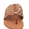 Andre Assous Nice Woven Metallic Demi Wedge Thong Sandals