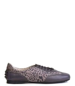 Amalfi Dorina Leather Animal Print Oxford Drivers