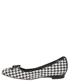 J. Renee Hirabelle Houndstooth Fabric Square Toe Bow Flats -Hummel Winkel 00000000 zi a9c5bb8e d485 4c2e aeb9 e4f6e134586c 04 ai