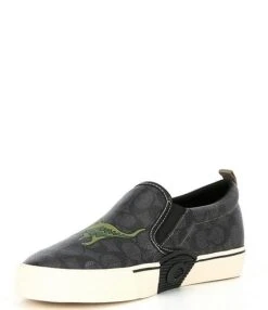COACH Men's Rexy Signature Skate Slip-On Sneakers