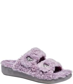 Alegria Chillery Faux Fur Sherpa Adjustable Slides