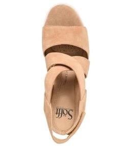 Sofft Uxley Suede Leather Platform Wedge Sandals