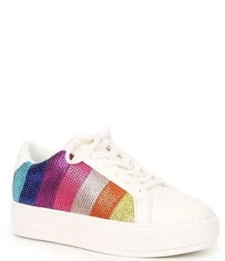 Kurt Geiger London Laney Metallic Rainbow Stripe Rhinestone Embellished Platform Sneakers -Hummel Winkel 00000000 zi b32f426e b0d1 45db 9c89 15f35598ce09