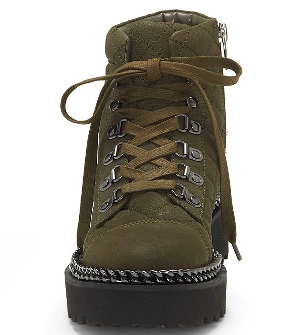 Vince Camuto Maissa Quilted Suede Chain Detail Chunky Lug Sole Hiker Boots 8 Vince Camuto Maissa Quilted Suede Chain Detail Chunky Lug Sole Hiker Boots - Afbeelding 6