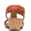 Vionic Kaytie Suede Cork Wedge Sandals