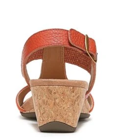 Vionic Kaytie Suede Cork Wedge Sandals