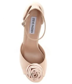 Steve Madden Luminesce Suede Flower Platform Dress Sandals