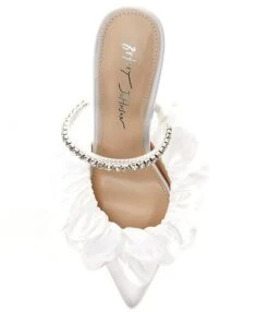 Blue By Betsey Johnson Jayde Satin Ruffle Rhinestone Dress Mules -Hummel Winkel 00000000 zi be629f38 2d0a 4642 960a dc75d6586d74 04 ai