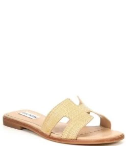 Steve Madden Hadyn Raffia Flat Slide Sandals -Hummel Winkel 00000000 zi be789c02 76d9 46b2 89cb 774d25d64737