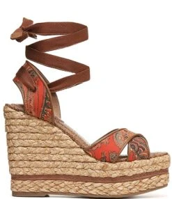 Sam Edelman Vaughan Paisley Ankle Wrap Platform Wedge Espadrille Sandals -Hummel Winkel 00000000 zi c1c615c1 72ce 4d2f b251 9f8b098a1f58 01 ai