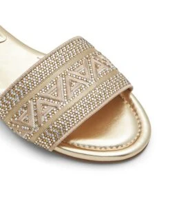 ALDO Ghalia Metallic Chevron Rhinestone Slides