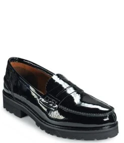 Band Of The Free Alder Patent Leather Lug Sole Penny Loafers