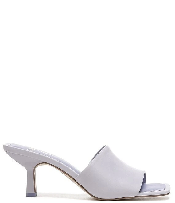 Franco Sarto Betty Leather Kitten Heel Slide Dress Sandals 7 Franco Sarto Betty Leather Kitten Heel Slide Dress Sandals - Afbeelding 5