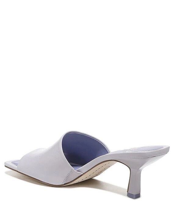 Franco Sarto Betty Leather Kitten Heel Slide Dress Sandals 4 Franco Sarto Betty Leather Kitten Heel Slide Dress Sandals - Afbeelding 2