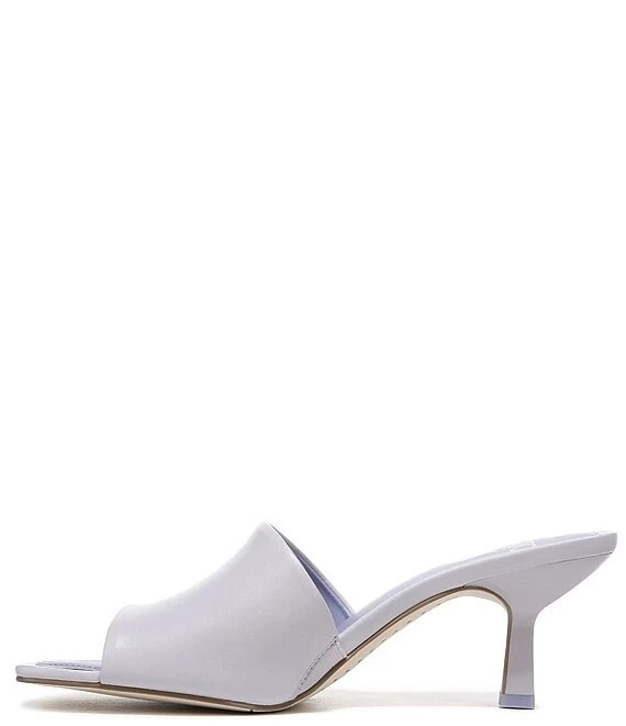 Franco Sarto Betty Leather Kitten Heel Slide Dress Sandals 6 Franco Sarto Betty Leather Kitten Heel Slide Dress Sandals - Afbeelding 4