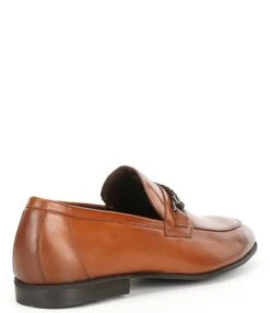 Section X Men's Saint Braid Bit Leather Venetian Dress Shoes