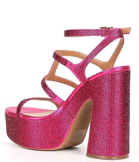 Jessica Simpson Meitini Rhinestone Caged Platform Dress Sandals 3 Jessica Simpson Meitini Rhinestone Caged Platform Dress Sandals