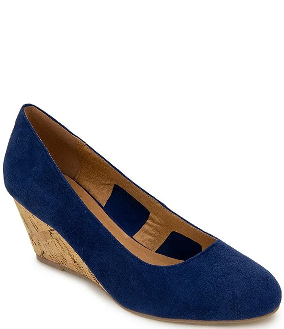 Andre Assous Khloe Suede Cork Wedge Pumps 3 Andre Assous Khloe Suede Cork Wedge Pumps
