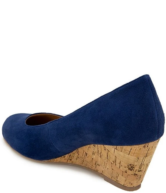 Andre Assous Khloe Suede Cork Wedge Pumps 5 Andre Assous Khloe Suede Cork Wedge Pumps - Afbeelding 3