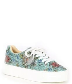 Blue By Betsey Johnson Sidny Floral Rhinestone Platform Lace-Up Sneakers -Hummel Winkel 00000000 zi d12dcfa7 8aba 4ccc 92b2 61bed304c4fb