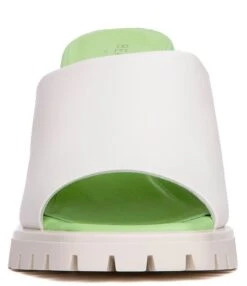 BEAUTIISOLES Amy Leather Lug Sole Slide Sandals