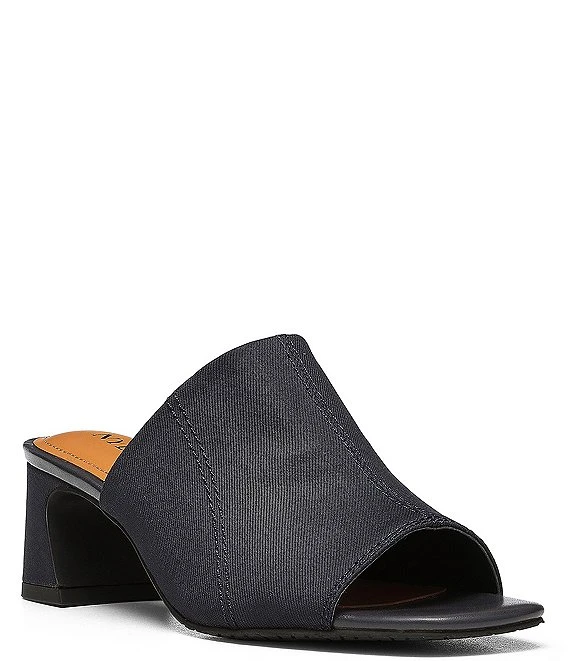 NYDJ Gwen Denim Block Heel Slides 6 NYDJ Gwen Denim Block Heel Slides - Afbeelding 4