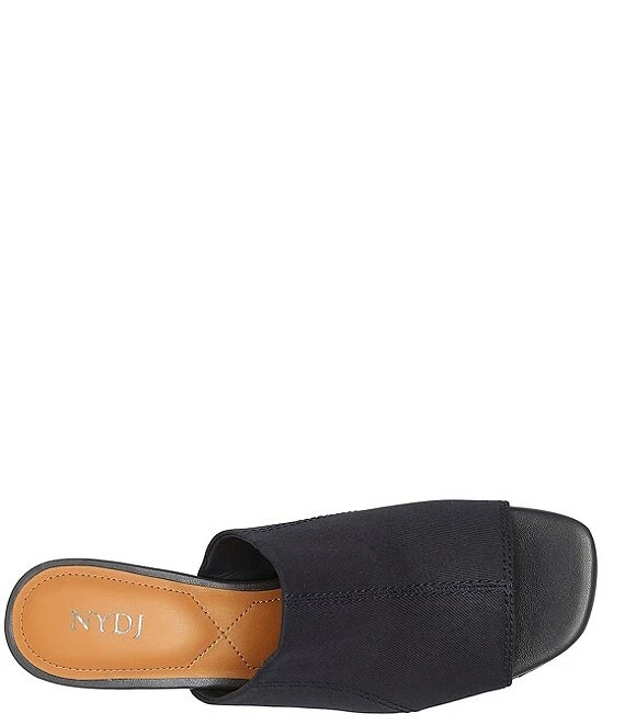 NYDJ Gwen Denim Block Heel Slides 3 NYDJ Gwen Denim Block Heel Slides