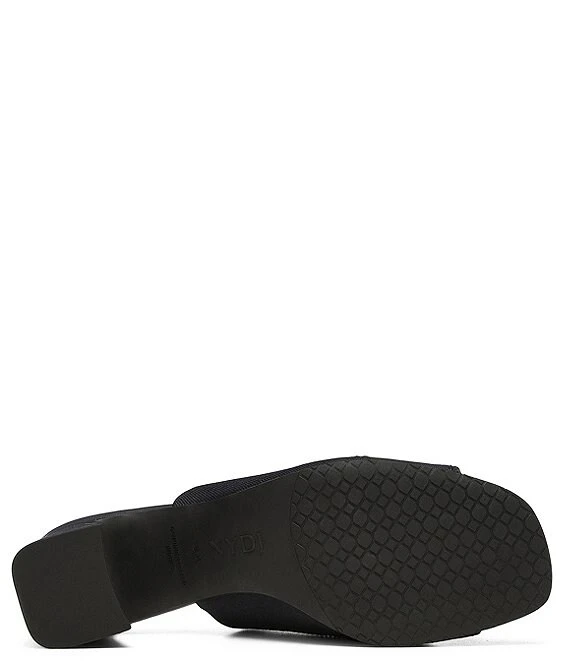 NYDJ Gwen Denim Block Heel Slides 5 NYDJ Gwen Denim Block Heel Slides - Afbeelding 3