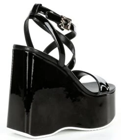Michael Kors Paola Patent Platform Wedge Sandals -Hummel Winkel 00000000 zi d4e53cb1 a0b6 4da8 904b d5a9f3ac6e62 01 ai