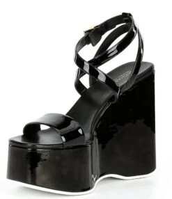 Michael Kors Paola Patent Platform Wedge Sandals -Hummel Winkel 00000000 zi d4e53cb1 a0b6 4da8 904b d5a9f3ac6e62 03 ai