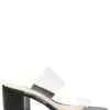 Schutz Victorie Clear Vinyl Block Heel Dress Sandals