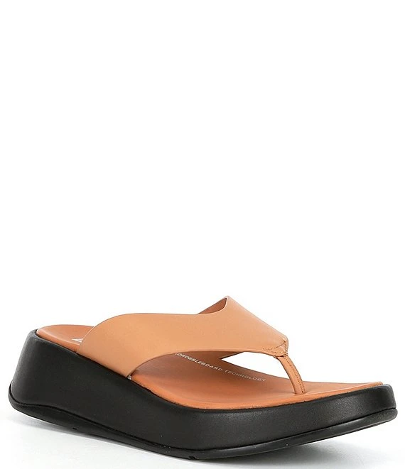 FitFlop F-mode Leather Platform Thong Sandals 8 FitFlop F-mode Leather Platform Thong Sandals - Afbeelding 6